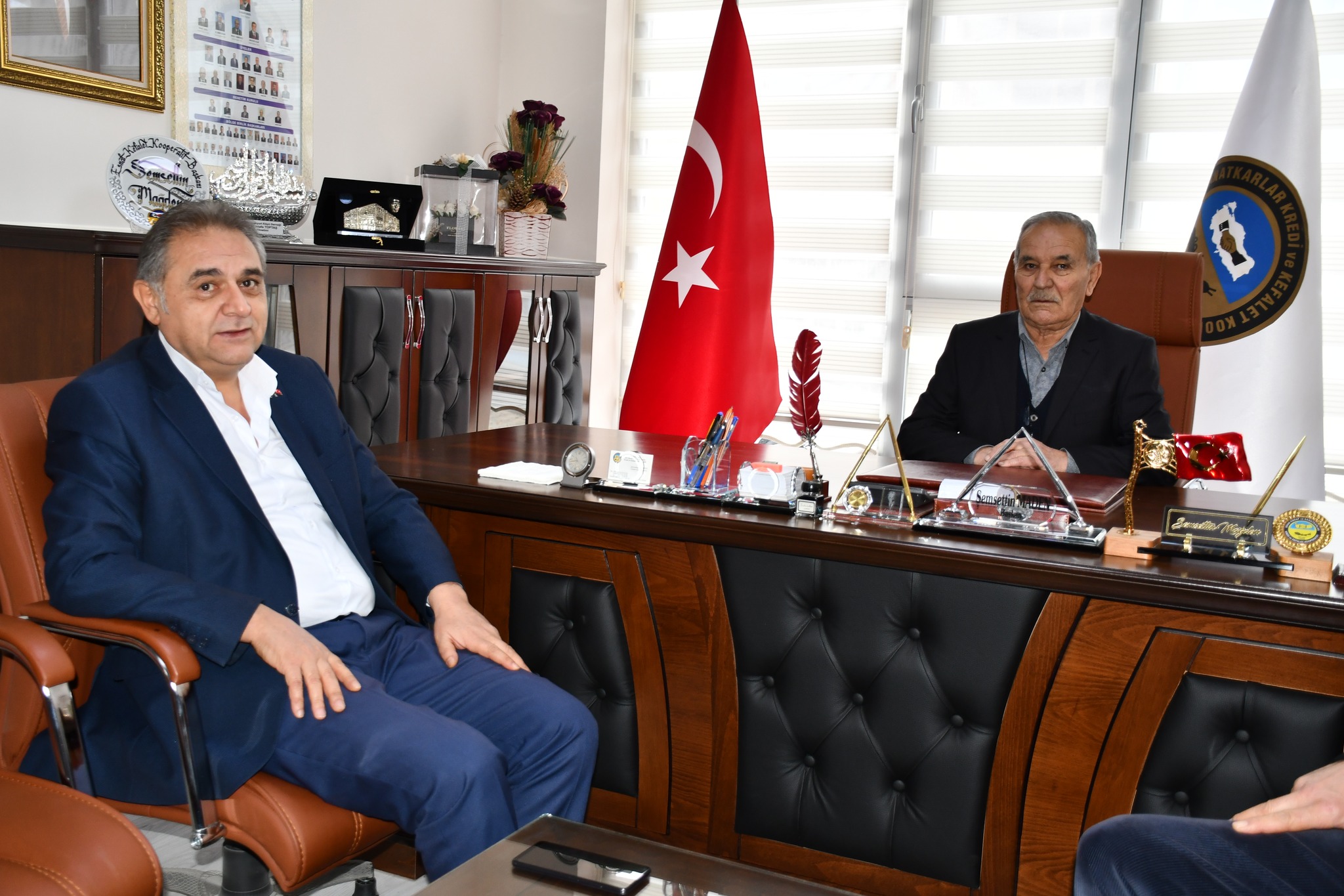 BAŞKAN ÇİFTÇİ’DEN KOOPERATİF BAŞKANI MAĞDEN’E HAYIRLI OLSUN ZİYARETİ