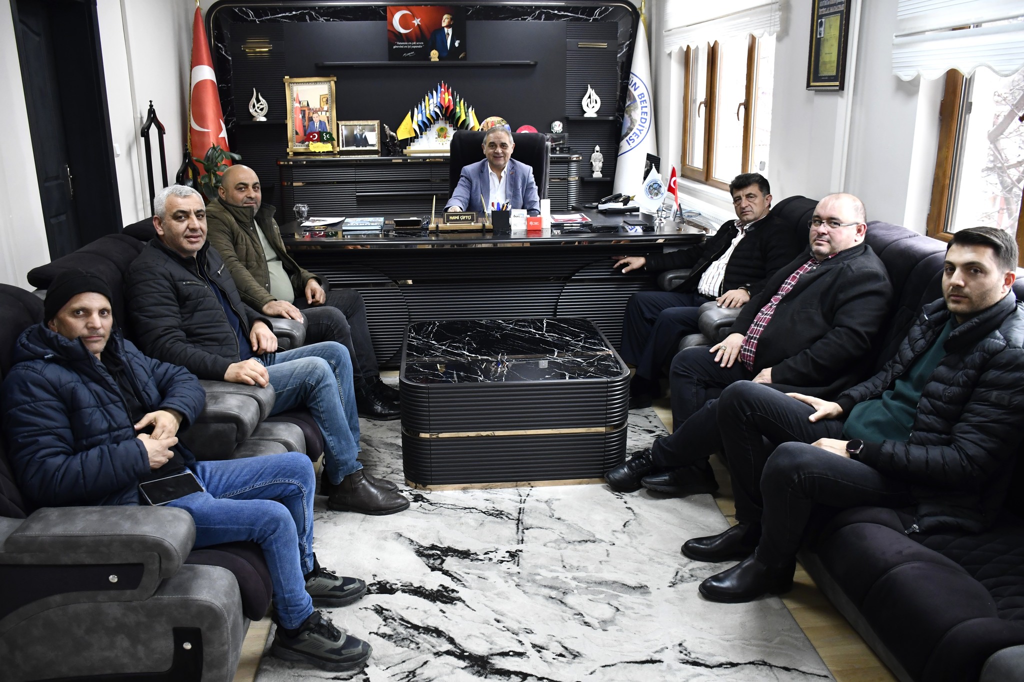 Şoförler Odası Başkan Adayından Başkan Çiftçiye Ziyaret